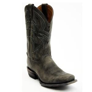 Moonshine Spirit Mens Kelsey Western Boots Distressed Black Leather Size 13 NWT